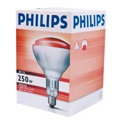 Ampoule Philips pour chauffage, 250 watt, blanche-rouge (HG) (10 unités)