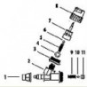 Set pistón completo para jeringa hipodérmica BMV 6 ml con adaptador incluído