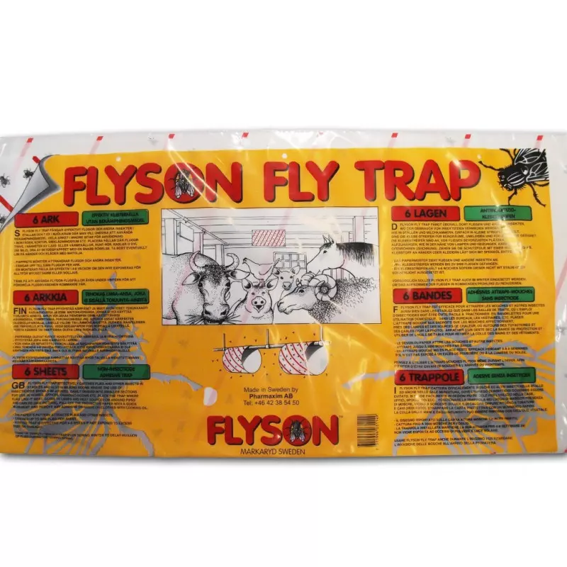 Cattura mosche 32 x 60 cm 6 fogli Flyson