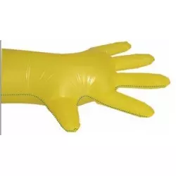 Guantes para exploración de plástico largos desechables 100 uds soft amarillo