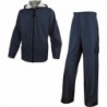 Mixed polyurethane-coated polyester support rain suit