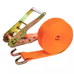 Ratchet Basic Ponsa cinta trincaje con tensor para amarrar cargas 50 mm 8,5 m gancho abierto