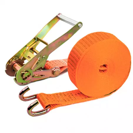Esticador /cinta aperto Basic Ponsa com tensor de rodas dentadas para amarrar cargas 50 mm 8.5 m e gancho aberto