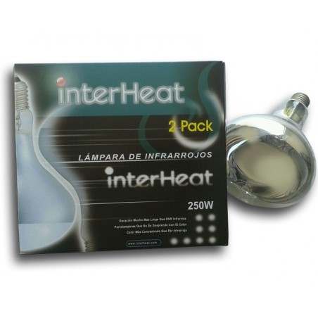 Lâmpada Interheat 250 watt branca 2 un