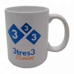 Mug commémoratif pour le 25e anniversaire de 3tres3