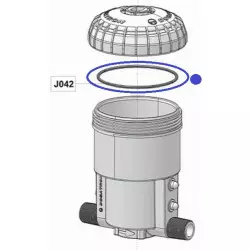 J042-Dichtungsersatz für das blaue Pumpengehäuse der Dosatron D25RE-Serie