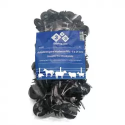 333 Electric fence screw insulators for wood and rope, pack of 50 units
