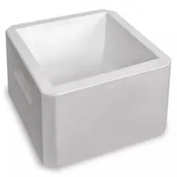 Gaun quadratischer Futter-/Tränkebehälter aus Beton, 5 l