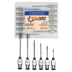 Starvet reinforced stainless steel hypodermic needles