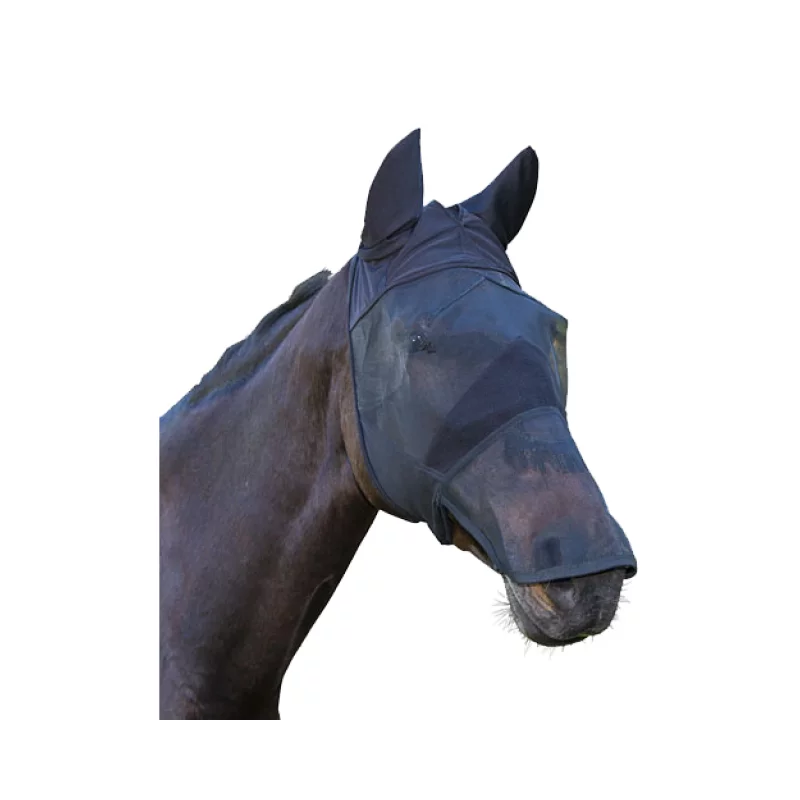 Protezione antimosche per occhi, orecchie e muso dei cavalli