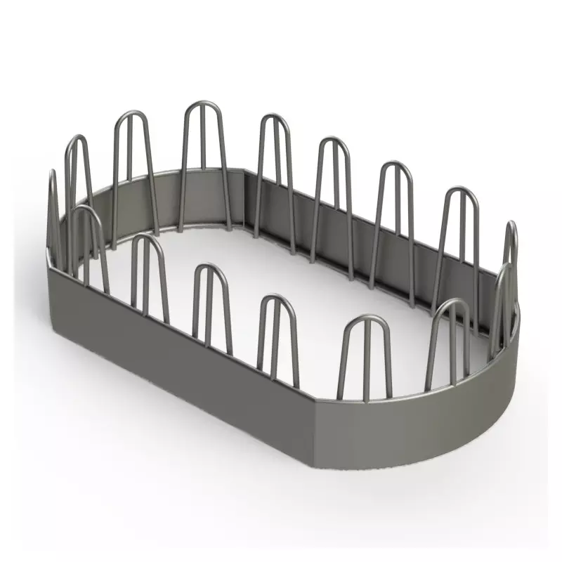 Oval hay feeder for cattle, 16 places