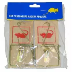 2/Pcs small wooden mouse trap