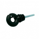 Screw-in insulators for metal posts and electric fence rope